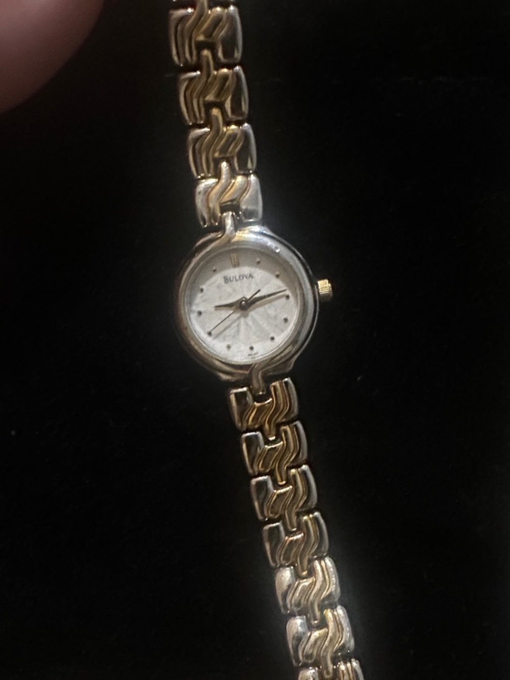 Vintage Bulova Two-Tone Gold and Silver Women's Link Bracelet Watch